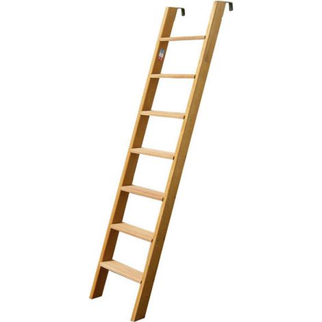 Leiter 2,50m zur Weinlese mit Haken und rutschfeste 9cm tiefe Stufen - VEND250