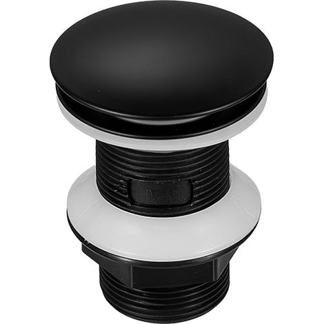 Bouchon universel pour évier, bouchon pour lavabo de salle de bain, bouchon pour évier et bouchon pour bassin (noir mat) (1/5)