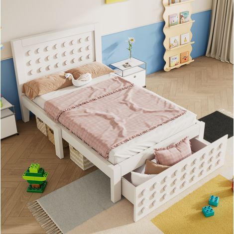 struttura letto 90x200 con cassetto design creativo OKMYHOME (1/5)