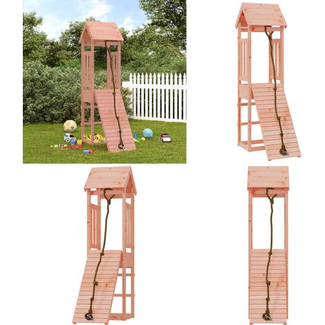 Spielturm mit Kletterwand Massivholz Douglasie - Holzspielplatz - Spielturm - Kletterwand - Douglasie - Kinderspielgerät - Home & Living