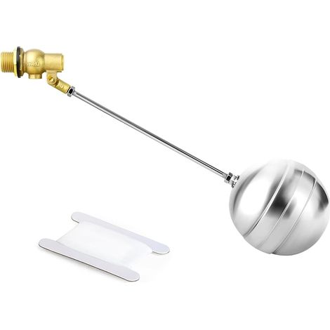 1 Pièces 1/2" BSP 304 vanne à bille flottante en acier inoxydable, vanne à bille réglable de flotteur de réservoir d'eau DN15 pour le contrôle du niveau de l'eau de la (1/5)