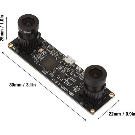 Module Caméra USB à Lentille Grand Angle 72° avec Puce OV9732 pour Vidéo Haute Définition (1/5)