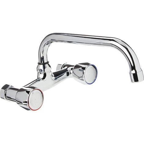 DP Bath BC150 Rubinetto per lavello Cucina a Parete Sauco 150, Argento, 15 cm (1/4)