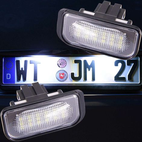 KIT LUCI TARGA A LED COMPATIBILE CON Mercedes Classe C Berlina W203 2000-2007, VETRO TRASPARENTE (1/3)