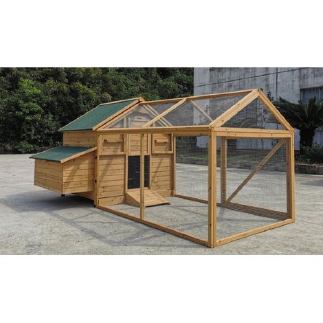 6 to 12 Hen House CC002HR F (Felt Roof) House and Run - L180 x W120 x H137 cm