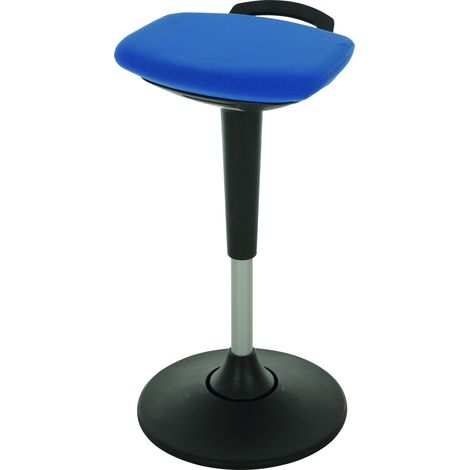 STIER Multibewegliche Stehhilfe mit Tellerfuß Sitzhöhe 600-840mm Blau