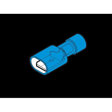 Cembre faston maschio blu isolato 6.35x0.8 bf-m608-p