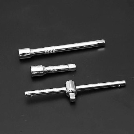Kit d'outils à main pour mécanicien de 46 pièces avec étui, clé 24 dents, cliquet multifonction et douilles pour la réparation automobile. (1/4)