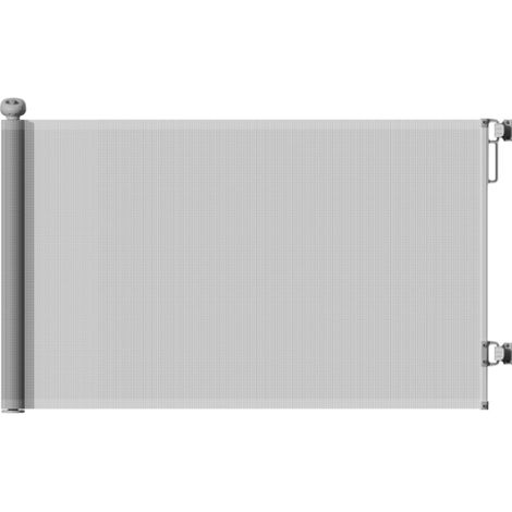 Retractable Stair Gate for Dogs - Fits Doorways and Hallways Up to 140 cm Wide, Stylish Grey Design (1/5)