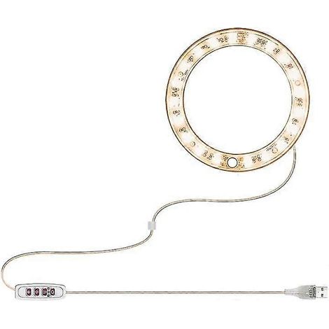 Lampe LED Angel Ring pour plantes, lampe LED USB à spectre complet pour plantes succulentes et semis de fleurs (une tête) (1/3)