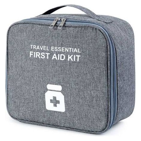Trousse à pharmacie 2 pièces, trousse de premiers secours, trousse de voyage, vide, grande (1/5)