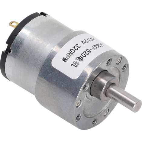 Motoréducteur CC 12 V à réduction de vitesse avec encodeur à effet Hall pour équipements robotiques, 320 tr/min (1/5)