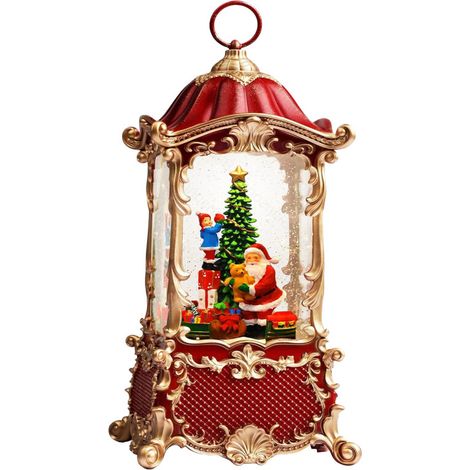 Bolas de nieve musicales, faroles, adornos navideños con