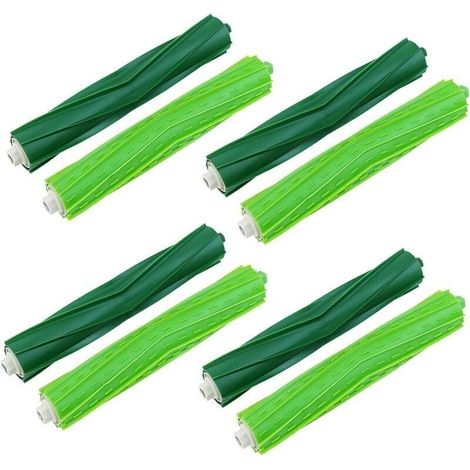 4 Sets Brosse Pièces de Rechange Accessoire pour iRobot I & E & J Series, Brosses Accessoires pour Roomba i7 i7+ i3 i3+ i4 i4+ i6 i6+ i8 i8+ j7 j7+ E5 E6 E7, 4 Brosses en Caoutchouc