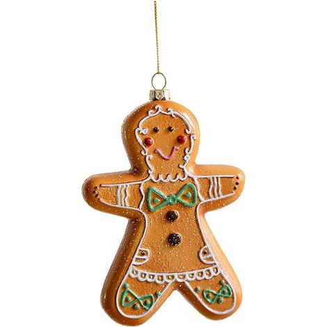 Décoration de Noël : pendentif bonhomme en pain d'épice, mignon, pour la salle à manger ou la maison. (1/4)