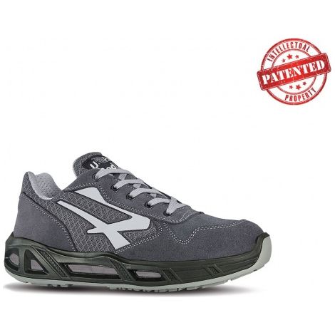 U-Power – Chaussures de sécurité basses S1P SRC ESD – Pointure 41 – Tige en nylon respirant et cuir suédé – Semelle antidérapante et antiperforation (1/8)