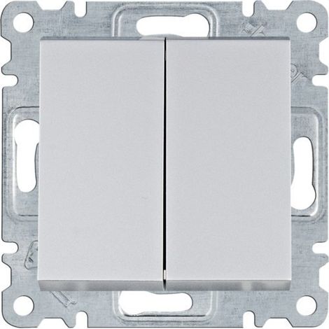 Lumina Doppeltreppenschalter Silber WL0052