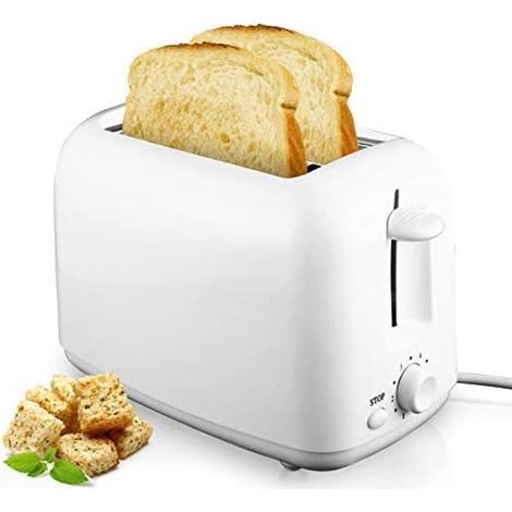 Grille-pain portable 2 tranches 800 W avec 7 niveaux de température, plateau amovible, ramasse-miettes, roulettes rétractables, appareil à croque-monsieur automatique (1/5)