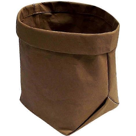 Sac en papier kraft lavable, sac de rangement multi-usage pour la maison, bac de rangement (1/5)