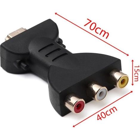 Adaptateur HDMI vers 3RCA, adaptateur rouge jaune blanc câble vidéo HDMI vers AV, convertisseur Audio rouge blanc jaune Portable
