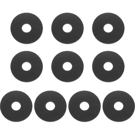 10 Pcs M10 Rondelle Plate En Silicone 10mm ID 40mm OD Noir (1/5)