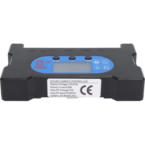 Regolatore di carica solare con schermo HD, doppia porta USB di tipo C, ricarica rapida, regolatore di potenza con protezione multipla, 30A. (1/5)