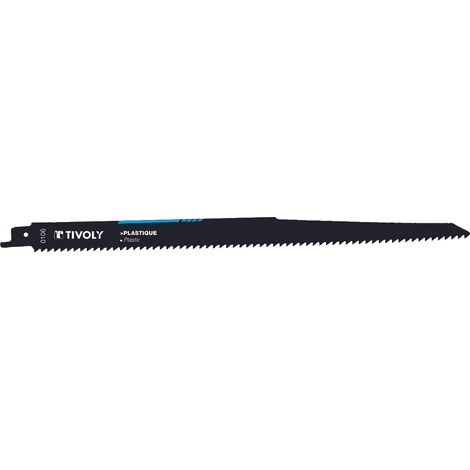 Tivoly • 2 Lames de Scie Sabre • Coupe Précise • Coupe Droite • Attache Universelle • Pour Découpe du Plastique (1/2)