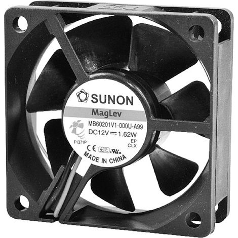 Sunon SUNON DC-Axiallüfter Serie MB/EB 60x60x20mm Axiallüfter 12 V 39.06 m³/h (L x B x H) 60 x 60 x