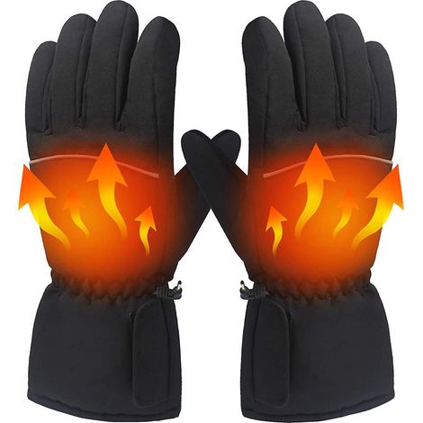 Gants chauffants électriques à écran tactile, alimentés par USB, pour hommes et femmes, coupe-vent, idéaux pour le cyclisme en hiver. (1/5)