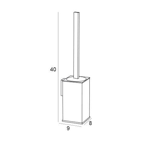 MANILLONS TORRENT 06907013 Escobillero Pared Cromo/Blanco Mate - ref: 06907013
