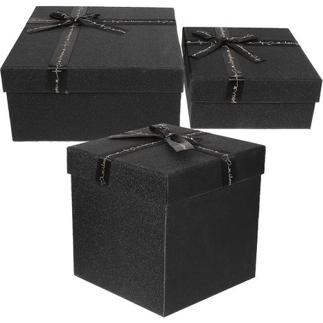 Boîtes à dragées, boîtes cadeaux en carton, boîtes de rangement, style minimaliste moderne, mariage, remise de diplômes, anniversaire, lot de 3 (1/5)