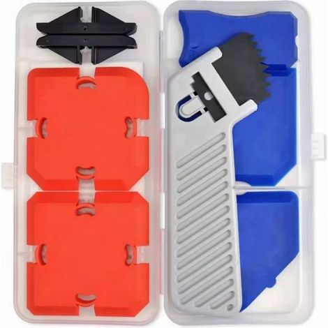 Kit d'outils de calfeutrage, kit de finition de mastic en silicone, kit de profilage en silicone, lisseur, outil d'application de mastic pour joint d'évier, salle de bain, sol, fenêtre (1/5)