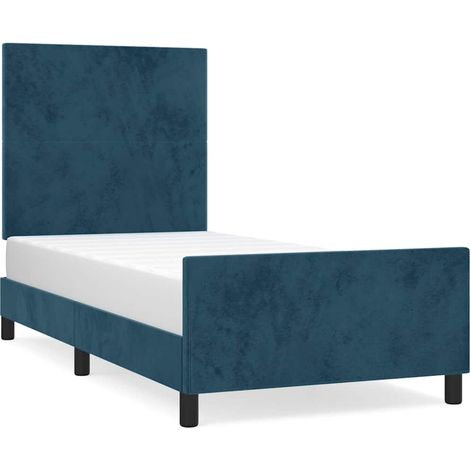 Maison Exclusive - Giroletto senza Materasso Blu Scuro 80x200 cm in Velluto (1/5)