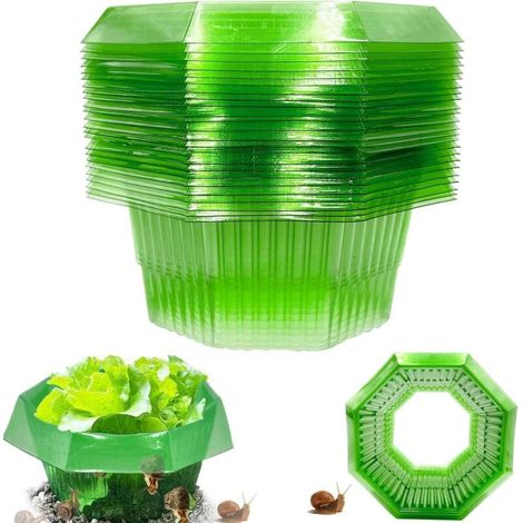 10 Pieces Slug and Snail Collars, Effective Slug Rings, Plastic Slug Collars, Slug and Snail Covers, Plant Protection Collars Against Snails (1/5)