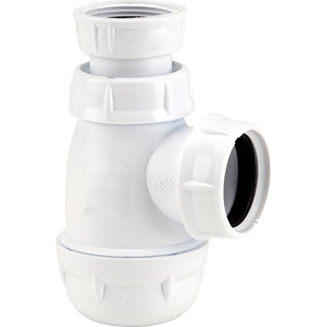 Nicoll – Siphon de lavabo réglable en hauteur – Sortie 1''1/4 avec joint américain – Pour tube de ø 32 mm – Filetage plomberie