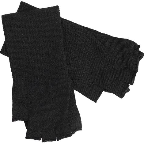 Manchon de protection anti-coupure demi-doigts 45 cm / 17,7 po, noir, idéal pour la cuisine, le travail du bois et le jardinage. (1/5)