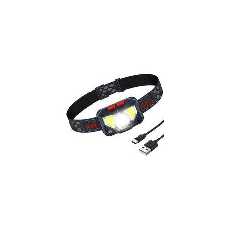 Wiederaufladbare Stirnlampe, 1500 l, superhell, leicht, wasserdicht, leistungsstarke LED-Stirnlampe mit rotem Licht, Bewegungssensor, 8 Beleuchtungsmodi, 25 Stunden Laufzeit für Laufen/Camping (1/5)
