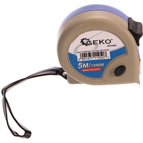 mètre ruban geko g01405 acier 5 m