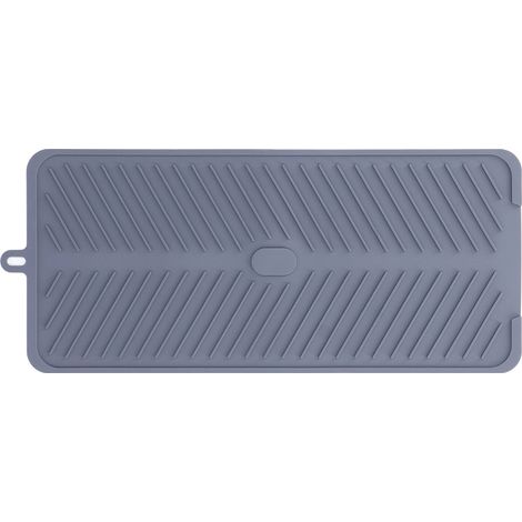 Silikon-Abtropfmatte für Geschirr, lebensmittelechtes Silikon, hochtemperaturbeständig, graue Abtropfmatte für die Küche (1/5)