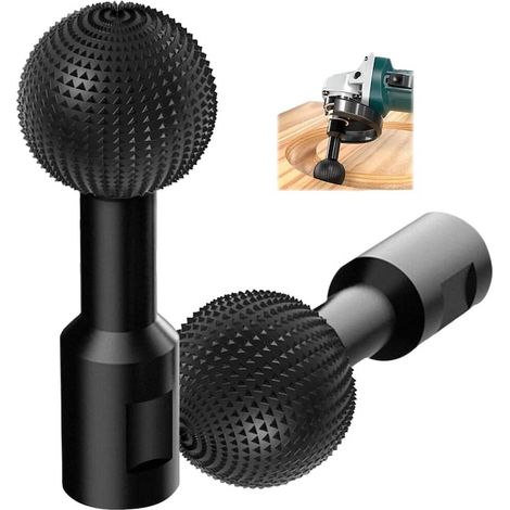 Fraise sphérique Tovbmup 40mm pour sculpture bois, adaptable à meuleuse d'angle 115/125, tête ronde carbure, outil de gravure menuiserie, accessoire professionnel pour ponçage et façonnage (1/5)