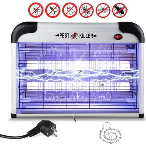 Lumière Anti Moustique   vaveclampe UV 20W - Efficace Portée 6000 pieds carrés