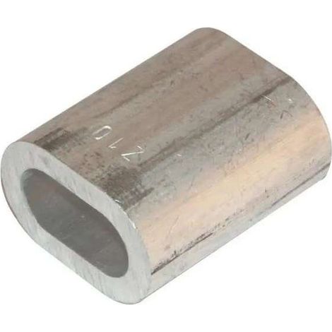 Manicotto a crimpare in alluminio da 13 mm per rinforzo cavo in acciaio, raccordo, connettore, morsetto di riparazione (1/2)