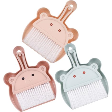 Ensemble mini balai et pelle à poussière avec motif ours portable (1/5)
