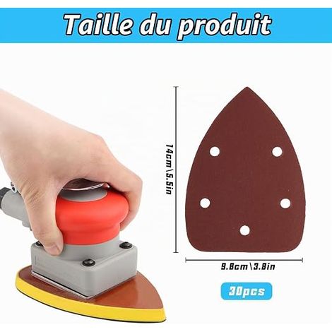 Triangle Sandpaper Sandpaper Mouse Sandpaper, 5 Holes Sanding Sheets (1/4)