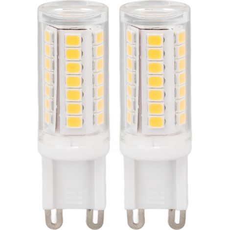 Ortviai Ampoule G9 LED 3 W – 45 LED, Protection des yeux, Économie d’énergie, pour lustres et plafonniers (2 pièces) (1/5)