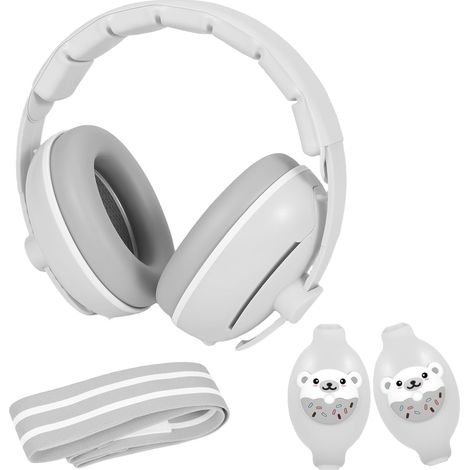 2 en 1 Casque Anti Bruit Bébé, Amélioration du Sommeil, Voyages et Fêtes, Réglable, Protection Auditive Confortable Pour Bébés et Tout-Petits Jusqu'à 48 Mois (1/5)