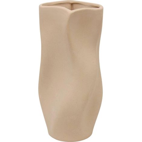 Vase Déco en Dolomite "Grigor" 25cm Beige (1/3)