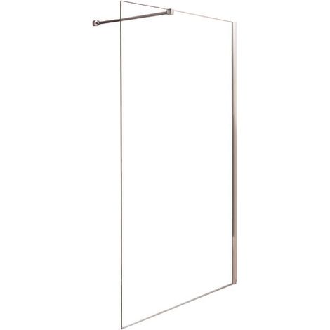 ONDEE ZEN - Paroi de douche ITALIENNE - Verre trempé 8mm - Transparent - 120x200cm (1/4)