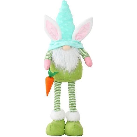 Lapin de Pâques Gnome Jouet en peluche fait main pour poupées et décorations pour enfants Pâques Décembre (1/5)