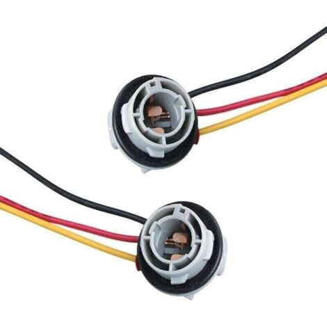 Dos soportes LED de 180 grados para intermitentes, luces de freno y luces traseras de coches, accesorio universal para la mayoría de los coches (gris). (1/4)